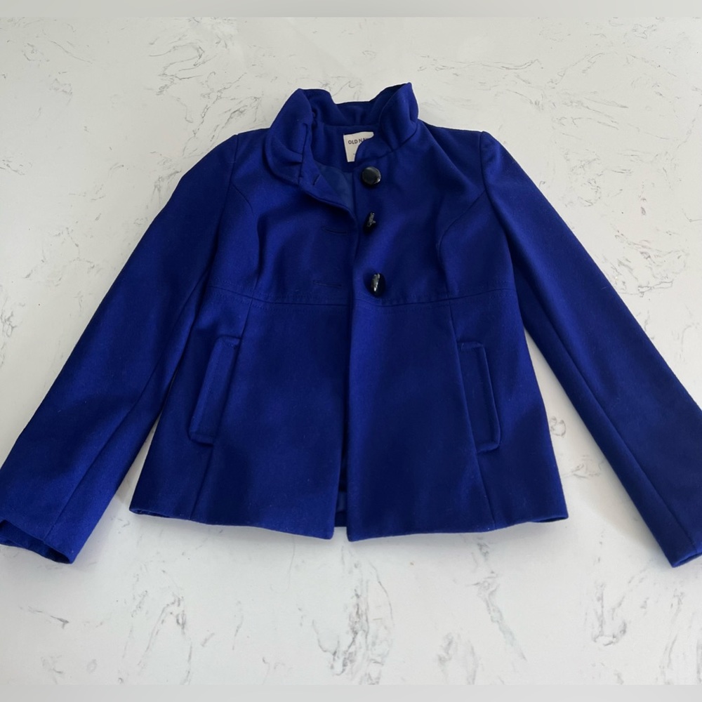 Women’s pea coat deep blue jacket winter old navy